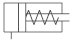 Single acting cylinder, return movement by spring Single acting cylinder, return movement by spring