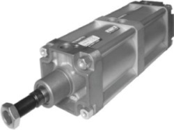 Picture of pneumatic cylinder double acting - tandem to VDMA 24562, NF E 49003.1 Picture of pneumatic cylinder double acting - tandem to VDMA 24562, NF E 49003.1