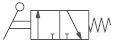 3/2-way valve, actuated by lever 3/2-way valve, actuated by lever