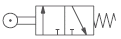 3/2-way valve, normally closed, actuated by roller lever 3/2-way valve, normally closed, actuated by roller lever
