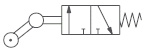 3/2-way valve, normally closed, actuated by roller lever with idle return 3/2-way valve, normally closed, actuated by roller lever with idle return