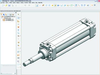 3D CAD model of pneumatic cylinderfor your CAD system 3D CAD model of pneumatic cylinderfor your CAD system