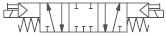5/3-way valve, indirect solenoid actuated, center position closed 5/3-way valve, indirect solenoid actuated, center position closed
