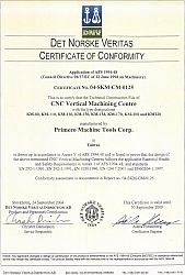 CE certificate Primero CE certificate Primero